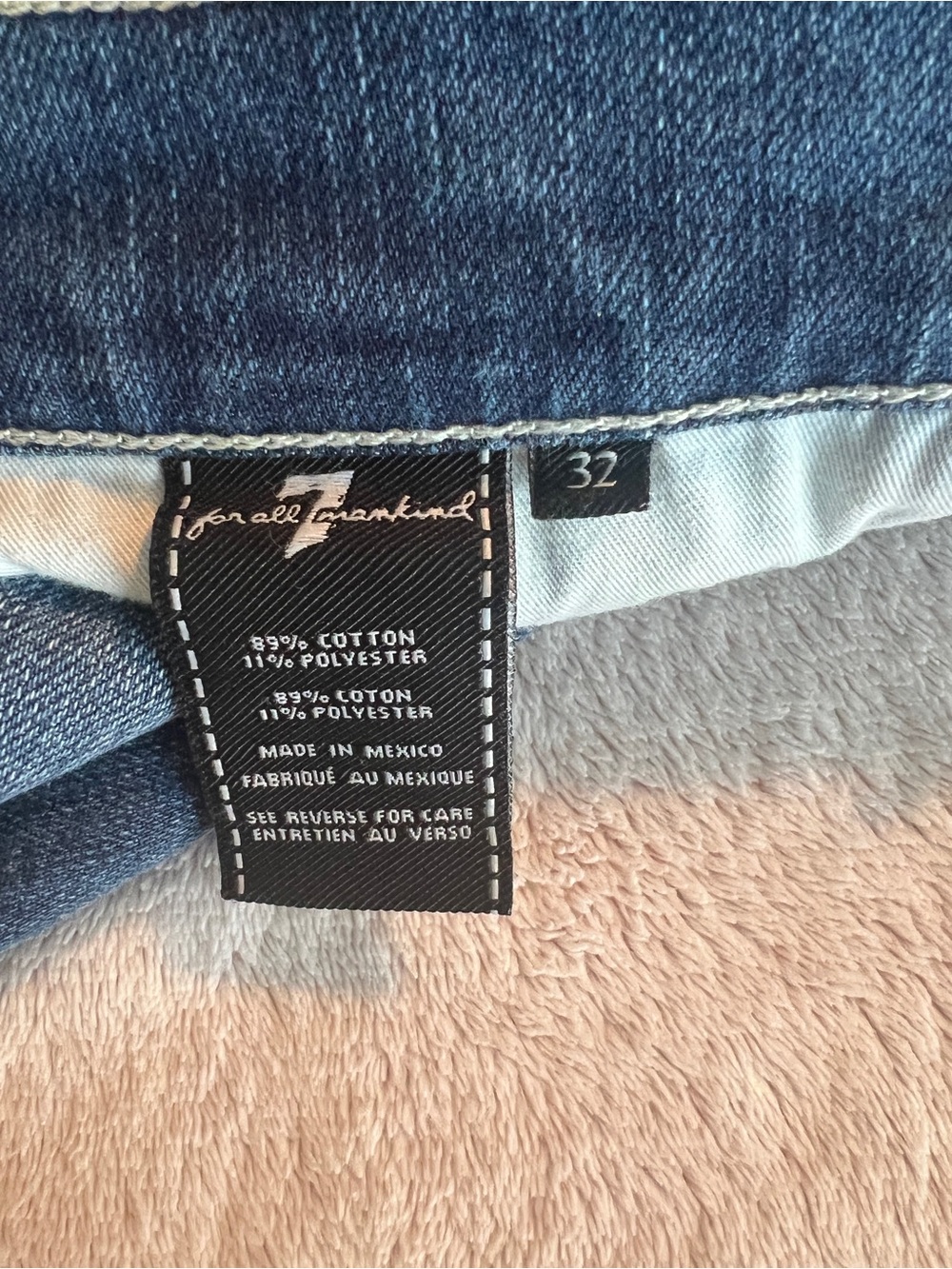 7 For All Mankind Men’s Jeans The Straight Size 32x27 - Picture 7 of 9